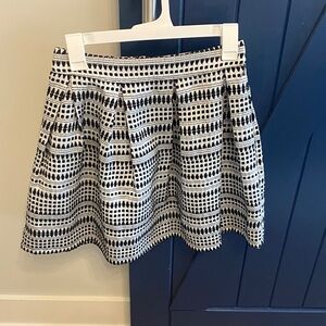 Miami Black and White Geometric Mini Skirt